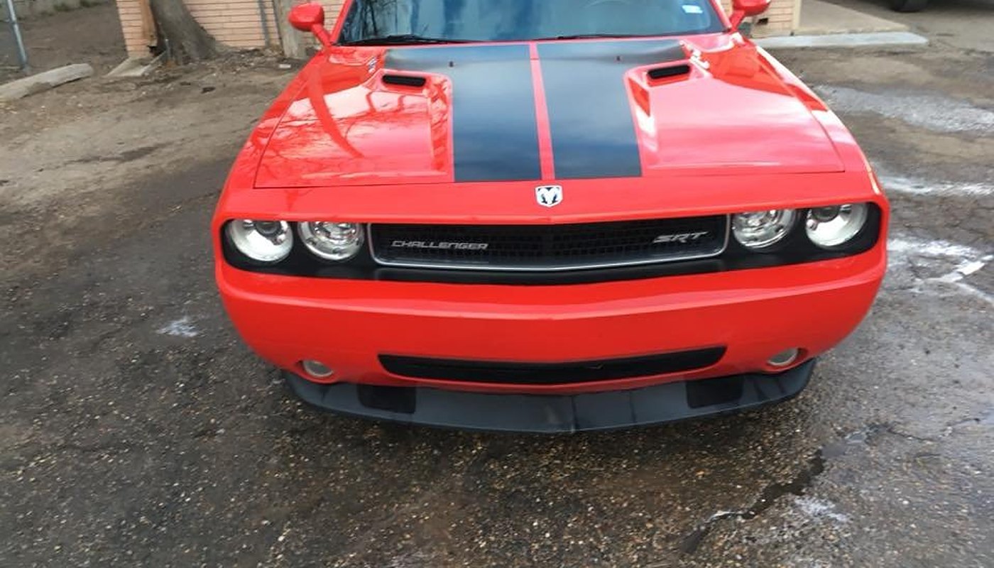 Red Dodge Challenger SRT at AJ's Auto Rehab