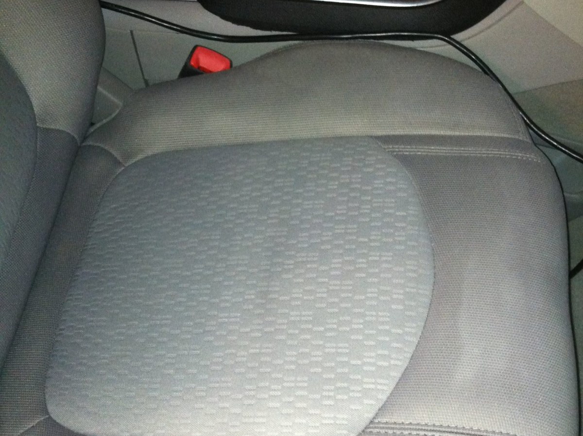 Clean fresh fabric car seat after AJ's Auto Rehab deep clean