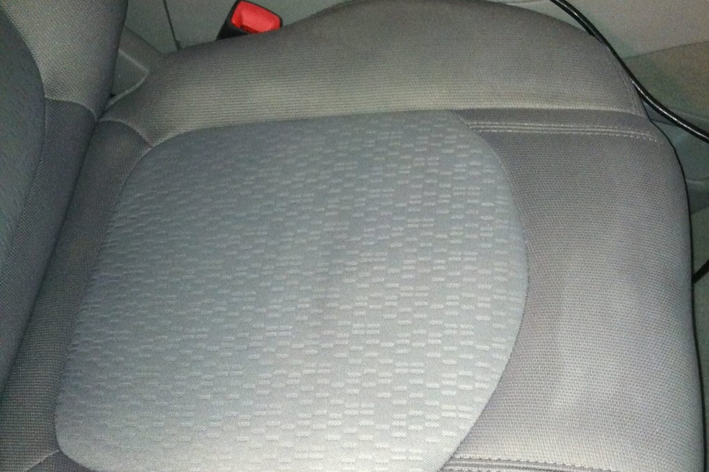 Clean fabric car seat after deep interior detail at AJ's Auto Rehab