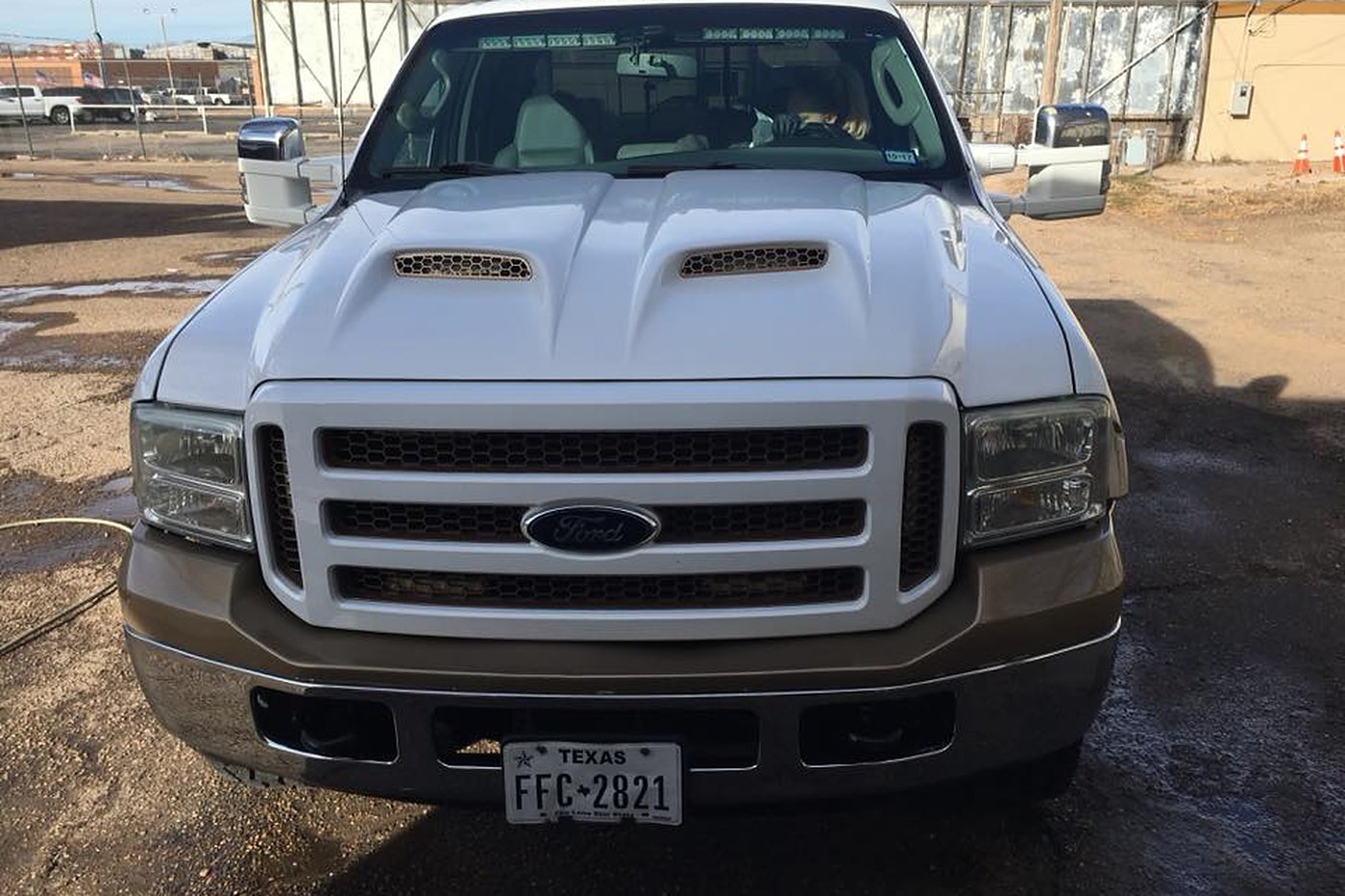 Ford Super Duty front view showing a clean windshield at AJ's Auto Rehab